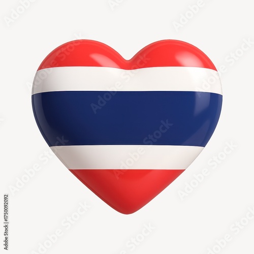 Heart-shaped Thailand flag illustration. Free Download Heart-shaped Thailand flag illustration. - GFXLoad