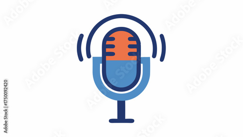 A microphone icon with sound waves emanating from it representing live discussions and speaker sessions in webinars.