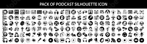 Vector art of a Podcast icons set