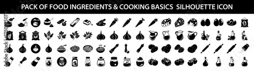 vecttor pack of Food Ingredients & Cooking Basics