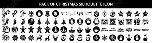 collection of  Christmas icon set