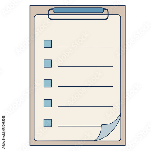 Checklist Notepad Page Memo Notes Book Loose Leaf Paper Illustration