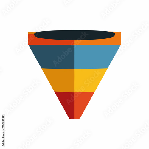 Bold Funnel Filter Pictogram Design Icon