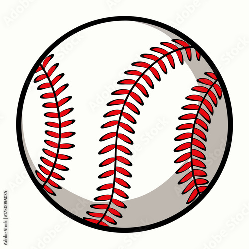 Single baseball bat clean minimal flat design on white background vector illustration