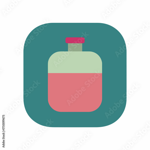 Minimal Bold Flask Flat Icon Design