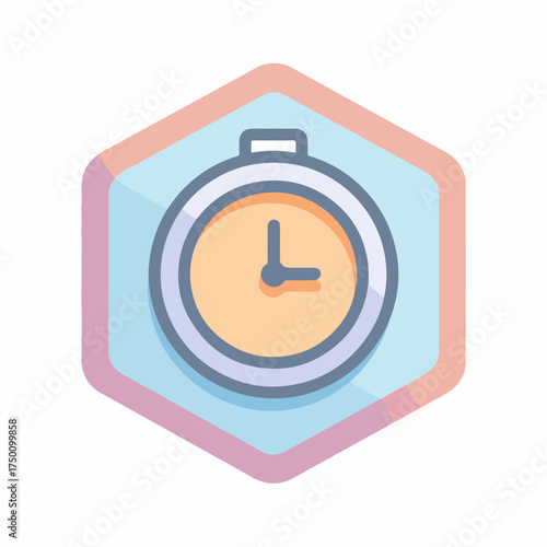 Sleek History Clock Interface Icon Design