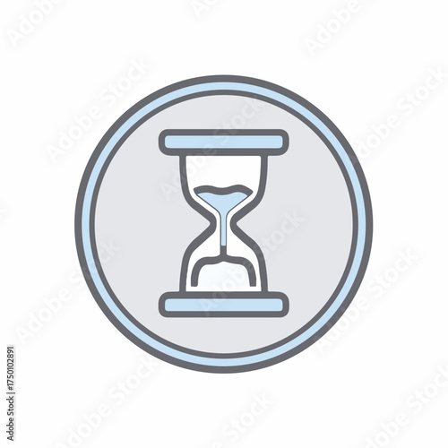 Sleek Hourglass Thin-Line Icon Design
