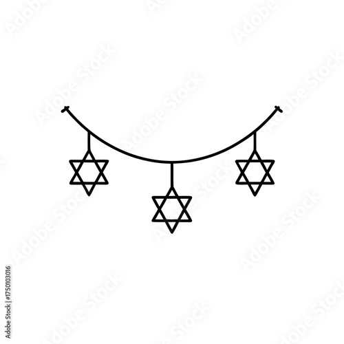 Hanging stars of david garland
