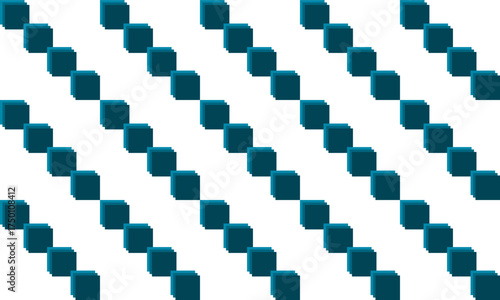 green square block stair step of overlap block square repeat pattern, replete image, design for fabric printing, patter print