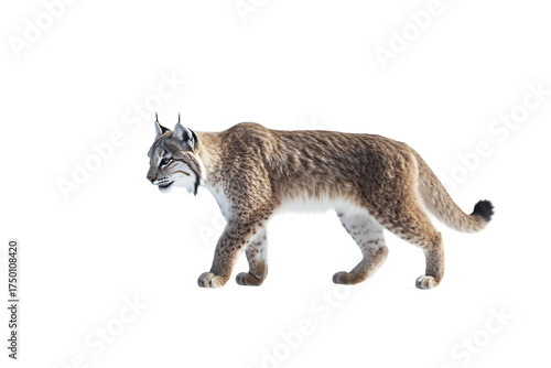 Lynx side view illustration isolated on transparent background