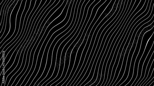 Wavy White Lines Flowing Dynamic Texture