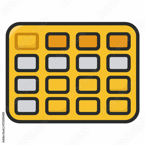 Sleek Kanban Board Pictogram Icon Design