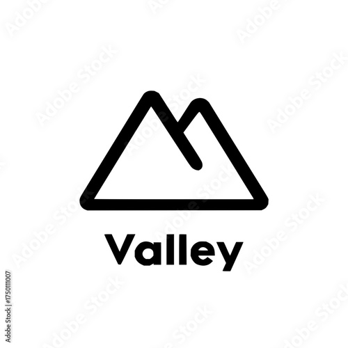 Mountain valley landscape peak nature travel tourism outdoor scenic adventure alps hill hiking trekking design