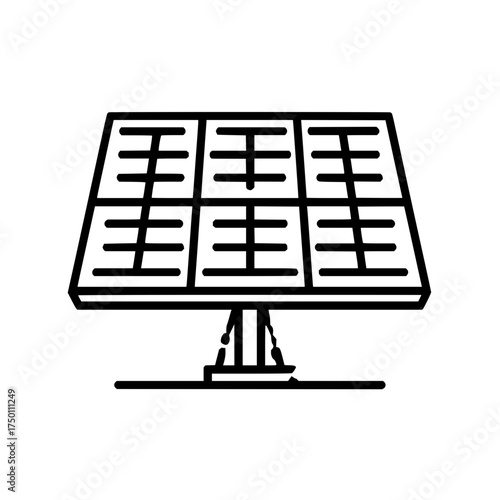 Solar panel energy renewable power photovoltaic cell electricity sun sustainability clean technology icon vector