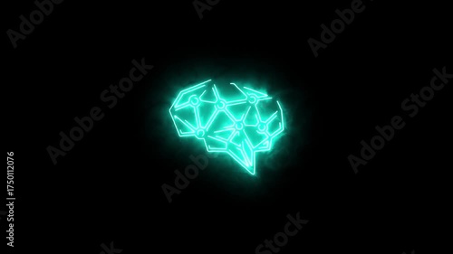 Deep Learning AI Icon Motion | Futuristic Technology Animation