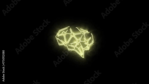 Deep Learning AI Icon Motion | Futuristic Technology Animation