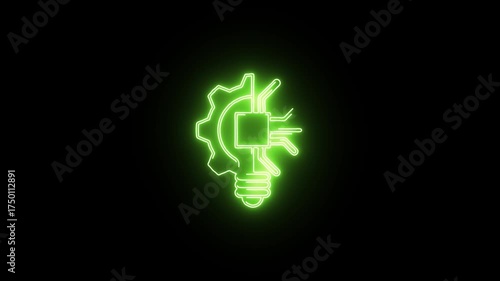 Creative Idea & Innovation Icon Animation | Futuristic Design