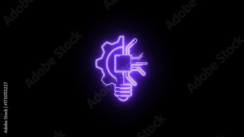 Creative Idea & Innovation Icon Animation | Futuristic Design