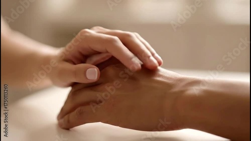 Wallpaper Mural A Gentle Hand Offers Comfort and Support to Another Person. Torontodigital.ca