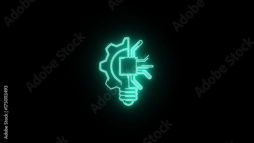 Creative Idea & Innovation Icon Animation | Futuristic Design