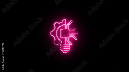 Creative Idea & Innovation Icon Animation | Futuristic Design