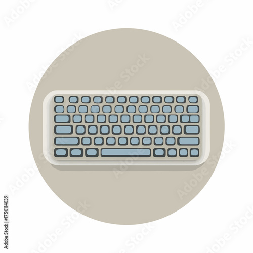 Minimalist Keyboard Icon in Bold Design