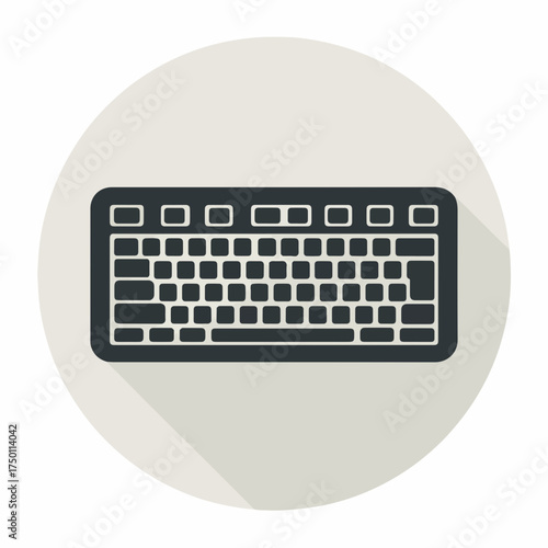 Elegant Simple Geometric Keyboard Icon Design
