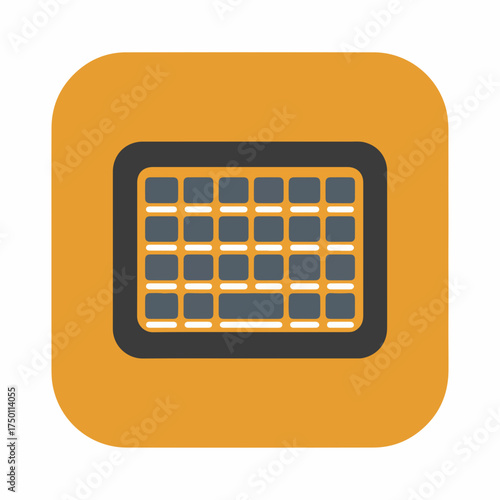 Sharp Keyboard Icon in Geometric Style