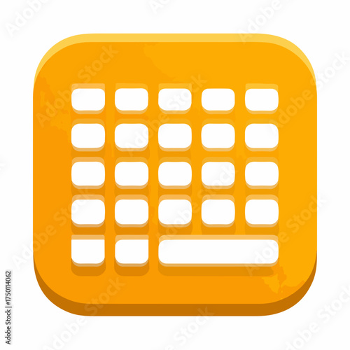 Minimalistic Keyboard Icon in Monochrome Style