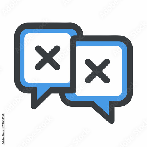 Bold Language Pictogram Mono-color Icon Design