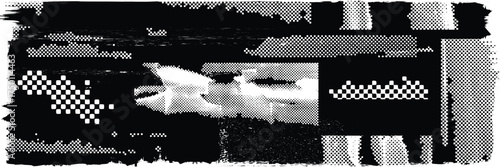 Grunge textured banner with rough edges. Speckled texture. Overlay grunge texture . Simply place texture over any object to create grunge effect . Banner with scratched surface for your design.