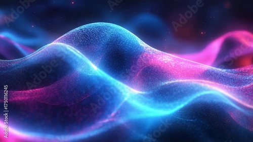 Abstract Colorful Waves Flowing Motion Background Futuristic Pattern Particles Graphic Backdrop