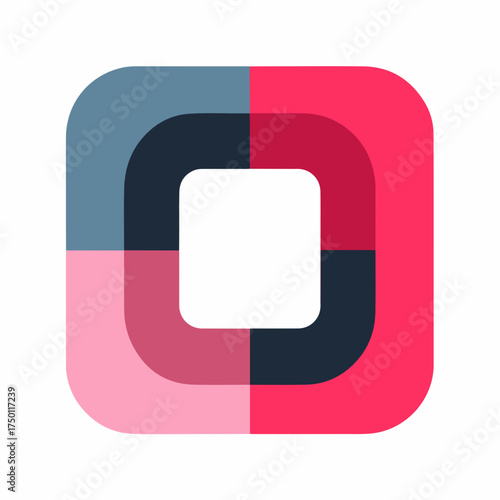 Elegant Bold Link Flat Icon Design