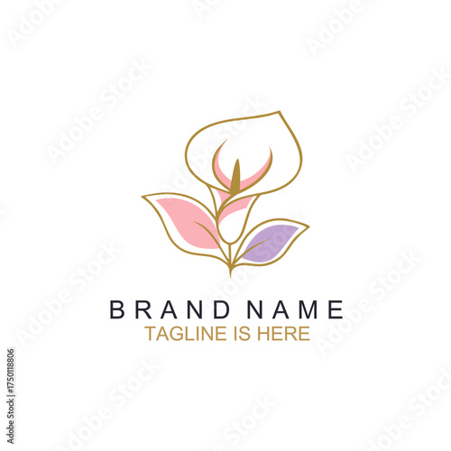 Elegant Lily Logo For Luxury Brand
