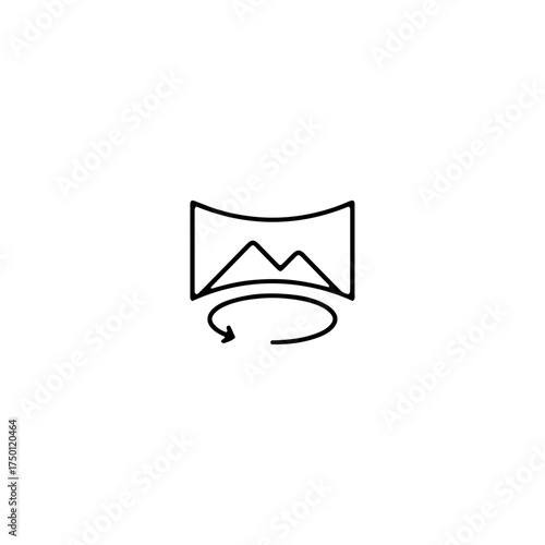 Panorama view mode icon flat vector design.