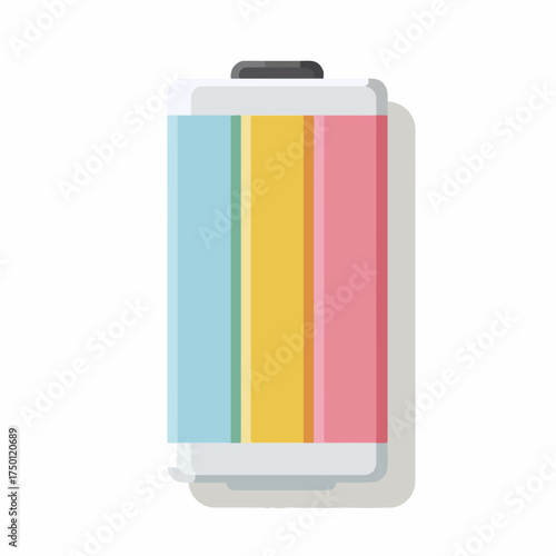 Minimalist Colored Battery Icon Design