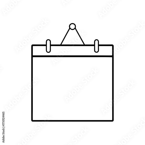 Hanging calendar outline simple