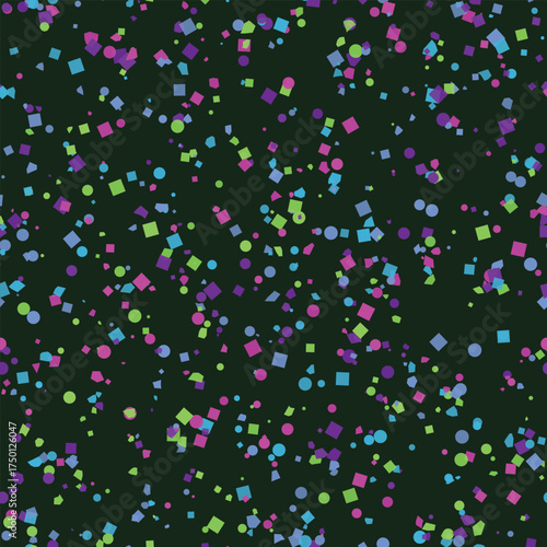 Abstract multicolor speckle pattern overlay with glittering light effects for festive designs