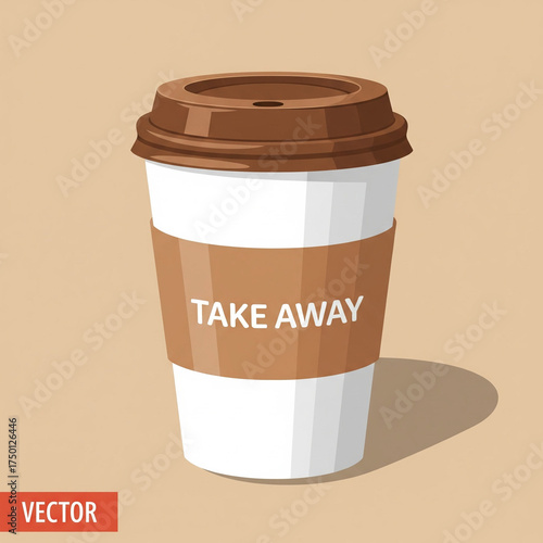 takeaway coffee cup vector