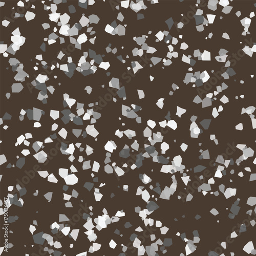 Brown speckled abstract pattern with muted pink gray and white small shapes repeating seamless