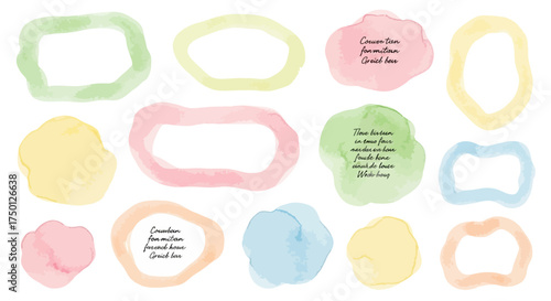 Soft Watercolor Blob Shapes with Inspiring Quotes Perfect for Journaling and Creative Projects