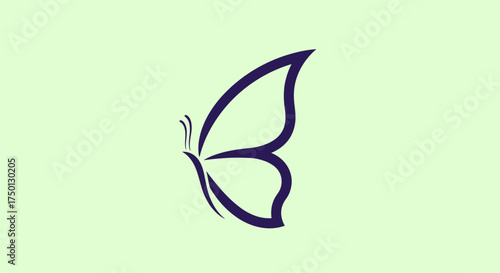 Elegant Butterfly Silhouette: A Symbol of Transformation and Beauty.