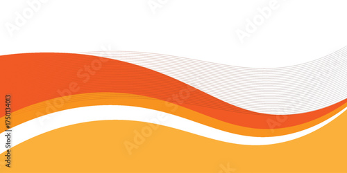 orange and white business wave banner background. vector