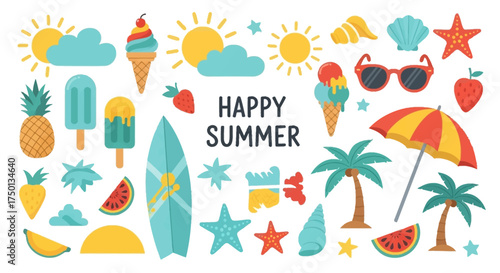 Bright and Cheerful Summer Collection Featuring Fun Activities and Delicious Treats