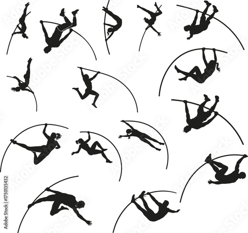 Pole Vault SVG, Pole svg, Vault svg, Pole Jumping, Sport svg, Clipart, Cut Files for Silhouette