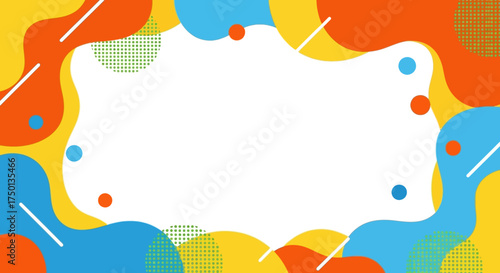Vibrant Abstract Shape Background with Colorful Splashes and Dots for Creative Design Projects and Presentations