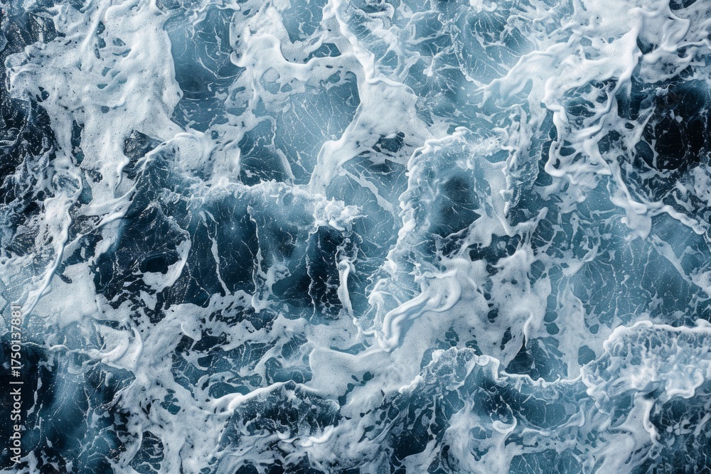 Obraz premium Photo of Waves of water of the river and the sea. Background texture for backdrops or mapping