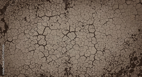 Close-up textured background of dry, cracked earth, suggesting drought, arid conditions, and natural geological patterns with a rustic, weathered feel