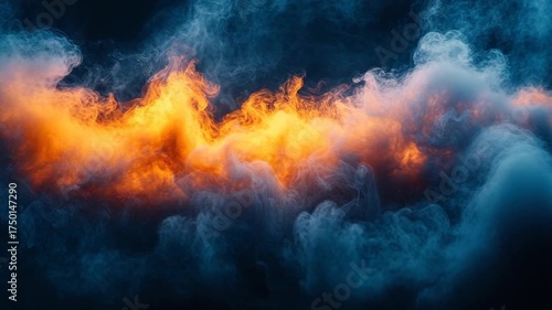 Wallpaper Mural Fiery Clouds - A Dramatic Display of Natures Power and Beauty. Torontodigital.ca