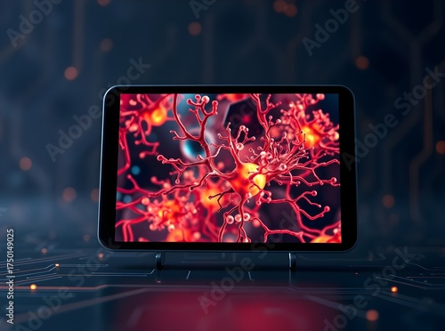 Wallpaper Mural Magnified Cellular View on Digital Screen Torontodigital.ca